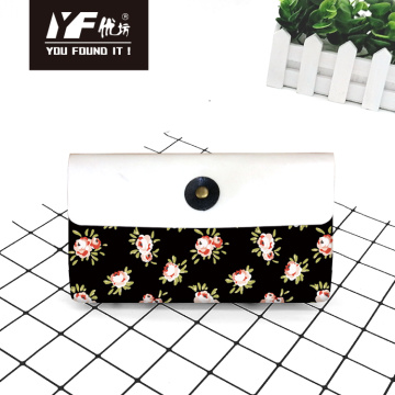 Custom Flower Ocean PU Cuero Bag Bag Cosmetic Bag Case y bolso multifuncional