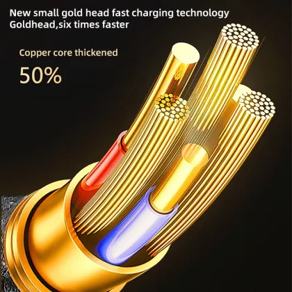 100W Transparent Digital Display Data Cable PD30W for Huawei Type-C 66W Phone Charging