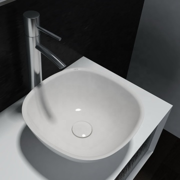 PB White Round Small Size Vessel Bathroom Basin Sink