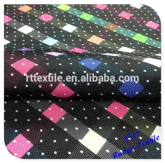 hot selling printed oxford PU coated fabric, bag fabric