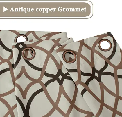 Textiles Blackout Printing Polyester Drapes Grommet Curtain