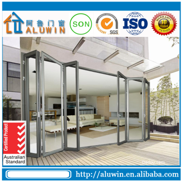 Customized High Security Durable Aluminum Frameless Glass Folding Door