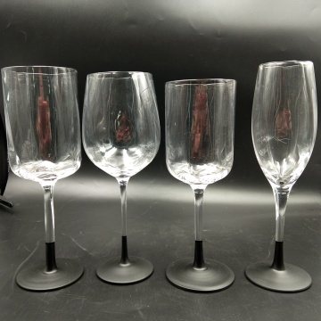 new arrival black base wine glass cups champagne