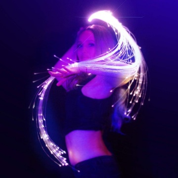 KEPUAI Gen 5th RGB LED Fiber Optic Whip for Dance Parties