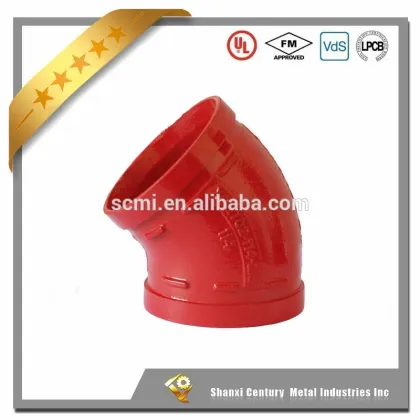 Hot sale high quality ductile iron paint or galvanized mech grooved fittings