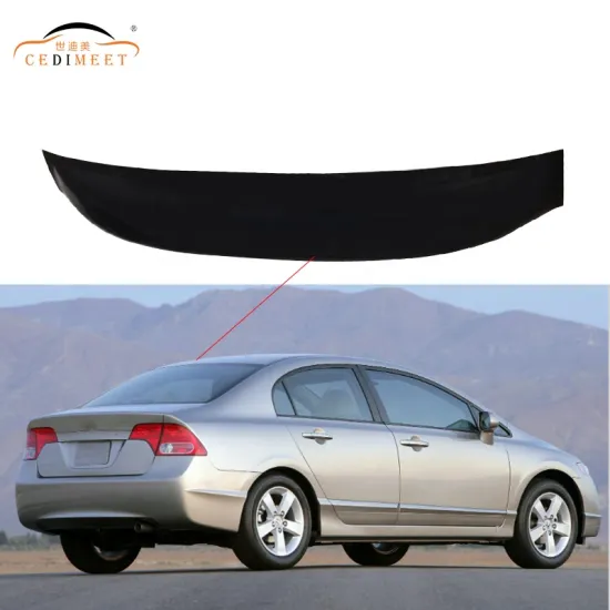 Gloss Black Body Kit with Acrylic Rear Roof Spoiler Wing for Civic 2006-2015