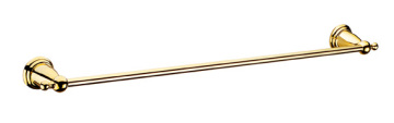Gold Color Hotel Towel Rail, Bathroom Accessories Brass Single Towel Bar 916 01