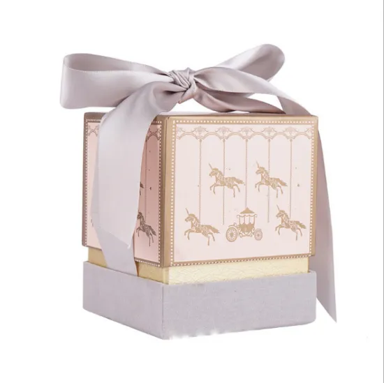 Pink Double Door Gift Box for Candle Perfume