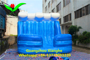Adult and kids inflatable surf board simulator 4x4m in blue