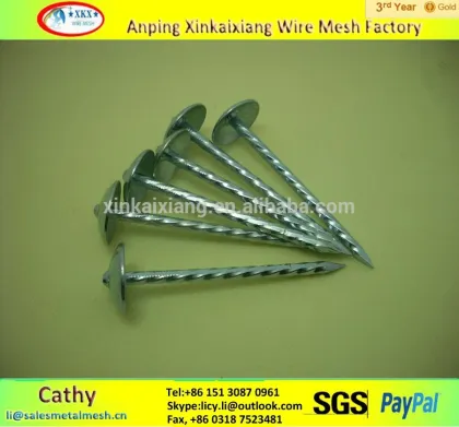 made in china metal ring shank roofing nail for asphalt roofing felts