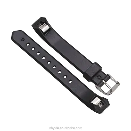 Silicone Rubber Smartwatch Band with Metal Buckle for Fitbit Alta Pedometer Bracelet - 2 Parts Replacement