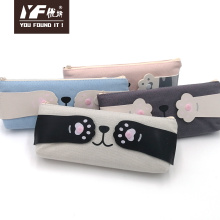 Custom creative cute cat paw canvas pencil case