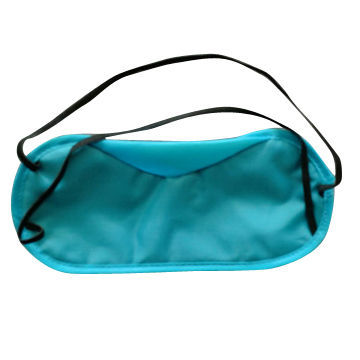 Terry cloth eyeshade with elastic head band, for airline, home and office use