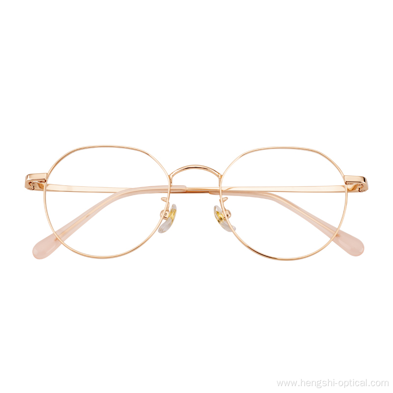 Manufacture Logo Wholesale Thin Optical Eyeglass High Quality Customized Metal Eyeglasses