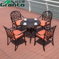 Cast Aluminum Garden Dining Tables and Chairs Set
