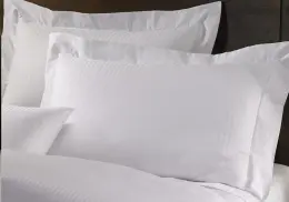 Satin strip pillow for hotel
