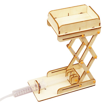DIY STEM Toys: Hydraulic Elevator Platform & 3D Puzzles - Science Engineering Kit for Kids