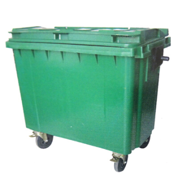 660L HDPE Trash Bin with Caster Wheel