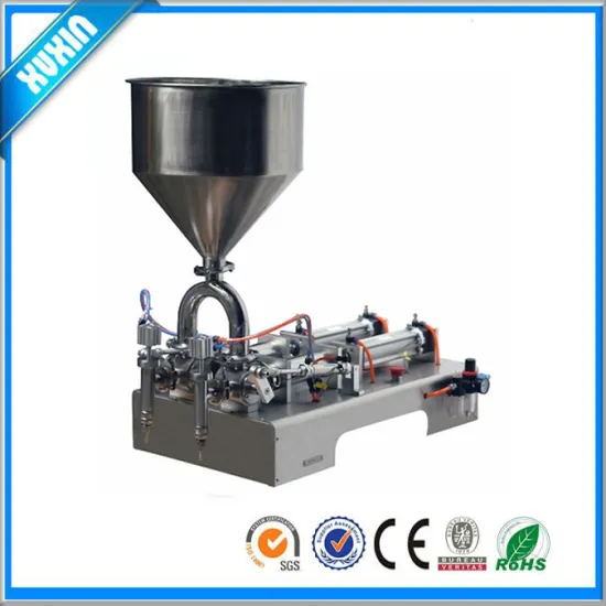 1000-5000ml double heads Pneumatic Soldering Paste Filling Machine, Semi-auto Hopper Type Paste Filler
