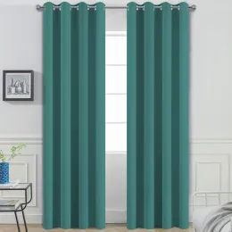 Teal Blackout Curtains with grommet