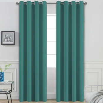 Teal Blackout Curtains with grommet