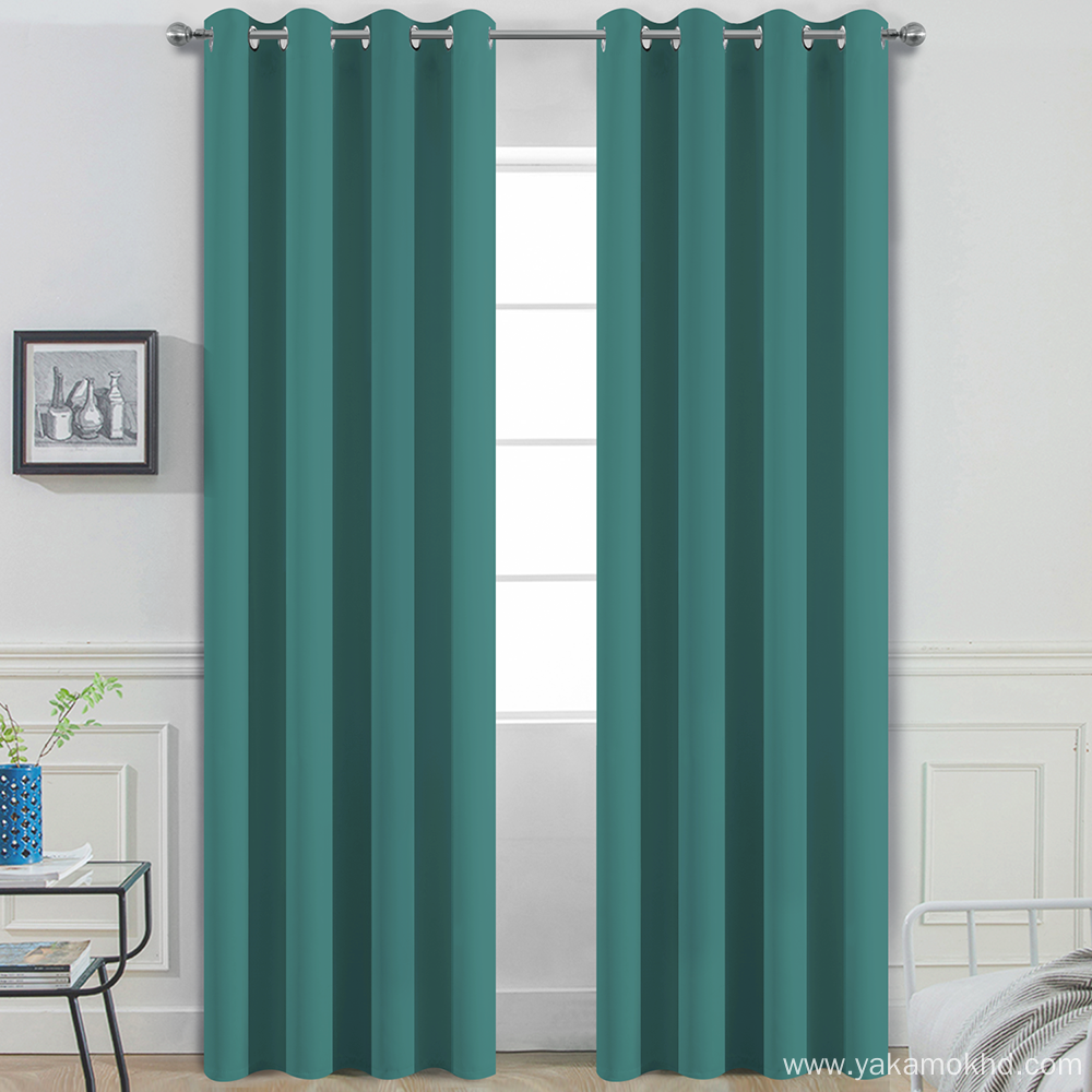Teal Blackout Curtains with grommet