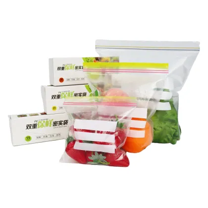 Food & Freezer Reusable Ziplock Bags Ziplock Pouches Storage Plastic Bags for keep food fresh-Pack