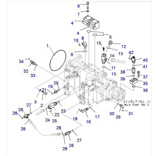 Excavator Main Pump PC1250-8 Hydraulic Pump 708-2L-00680