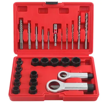 5/14/26/28-Piece Bolt Nut Extractor Twist Socket Set: Tool Kit for Removing Bolts and Nuts