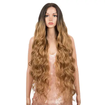 36 Inch AMALFI Easy 360 Synthetic Lace Wig  High Heat Resistant Fiber 13*6 Lace Frontal  Long Body Wavy Wig Synthetic hair wigs