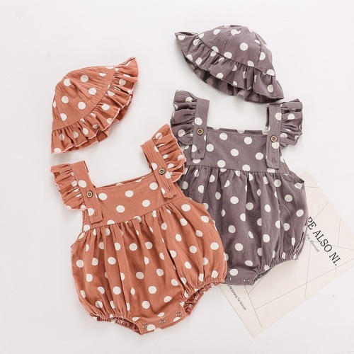 Polka Dot Girls Baby Rompers