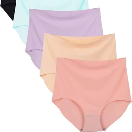 Women's Seamless Period Underwear: Invisible, High-Waist, No-Show Bikini Underwear