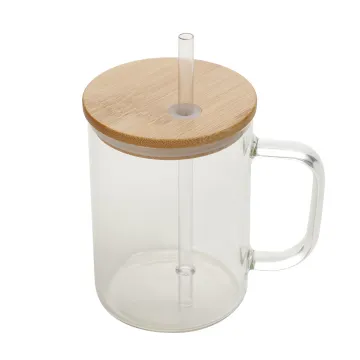 Ready-to-Ship Clear Frosted Mini Drinking Glasses - 3.5oz/100ml with Bamboo Lid and Straw