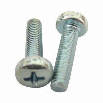 Pan Head Machine Screws, DIN 7985 Standard, Made of Steel, Stainless Steel and Brass
