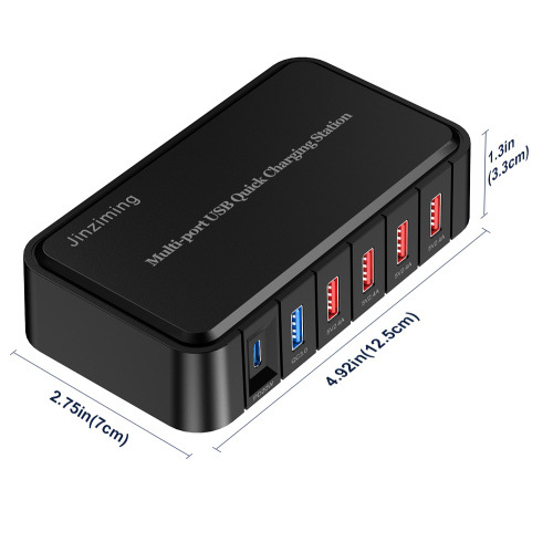 86W QC3.0 6 Port USB PD20w Telefonladegerät