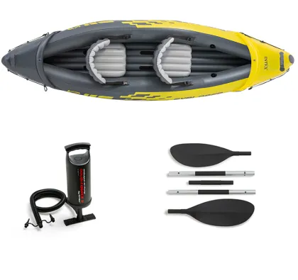 INTEX Explorer K2 Kayak - 2 Person Durable Inflatable Paddle Boat (0.75mm PVC)