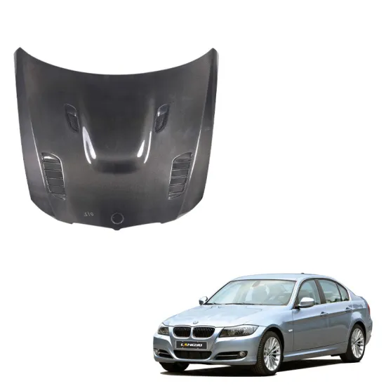 Carbon Fiber Engine Cover Front Bonnet for BMW E90 LCI V Style 2009-2012