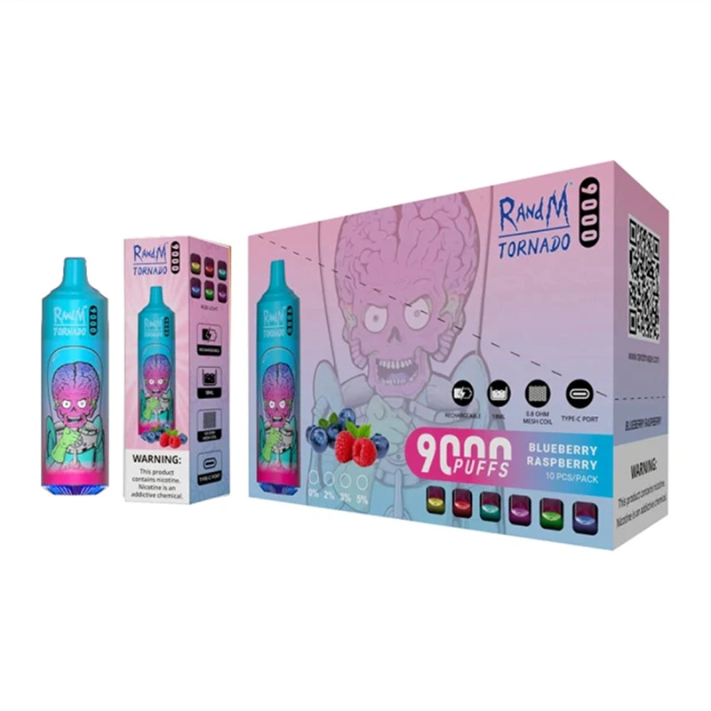 Randm Blue Razz Ice 9000 Puffs e-sigaret Fabrikant fan Sina