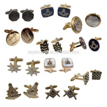 Bulk Blank Made Masonic Club Logo Metal Cufflinks manufacturer