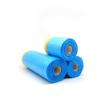 Blue Pre-Tapped Masking Film Plastic Sheeting for Auto