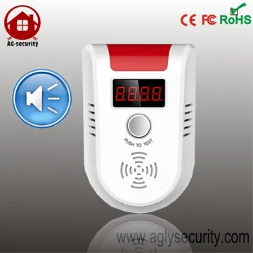 wall mounted lpg gas leak detector alarm with high reliability sensor