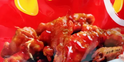 Korean Fried Chicken Sauce Stand up Spout Pouch with Handle