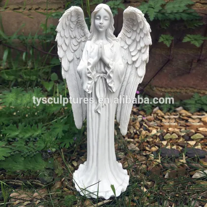 High quality fiberglass archangel statue custom resin serene angel sculpture