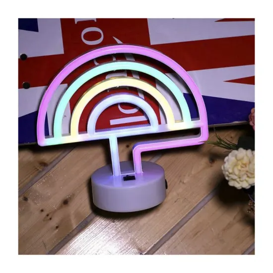 Rainbow LED Neon Light Sign Desk Lamp - 2024 Hot Sale Desktop Home Party Decor