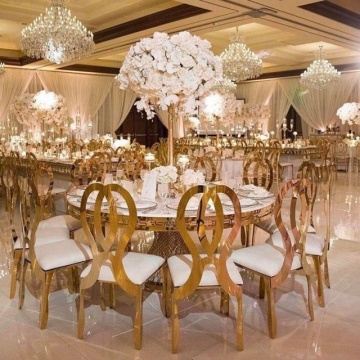 Stainless Steel Metal Commercial Outdoor Wedding Banquet Chairs