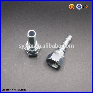 Carbon steel JIC hydraulic nipple fitting