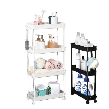 China Brand Good Quality Small Push Cart Storage Rack for Kitchen Bathroom