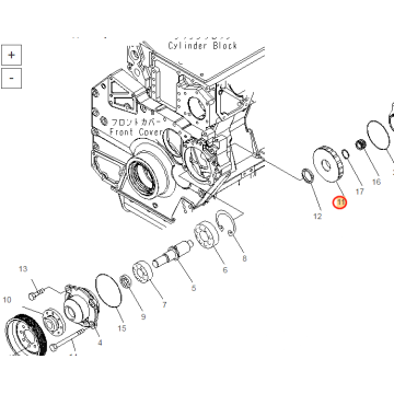 ENGRANAJE 6240-61-1620 DEL MOTOR KOMATSU PC1250 SAA6D170