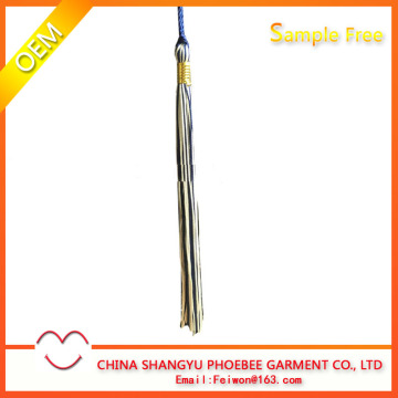 Hot Sell Duble Color Royal/white Graduation Tassel