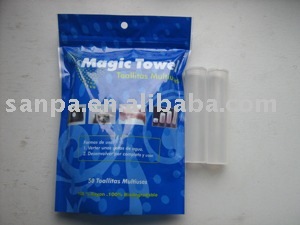 2015 Super Magic Coin Compressed Tablet Facial Tissue Paper with Bag and Tube Packing